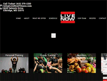 Tablet Screenshot of livenowfitness.com